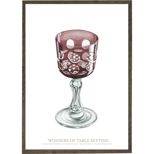 Glassware red and clear - KUNSTPRINT - VÆLG STØRRELSE