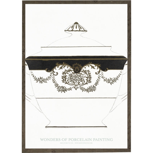 Porcelain painting gold - KUNSTPRINT - VÆLG STØRRELSE