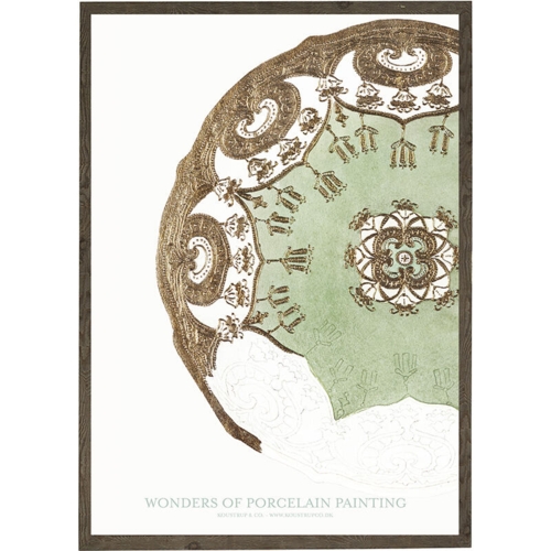 Porcelain painting green - KUNSTPRINT - VÆLG STØRRELSE