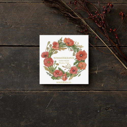 SOMMERKRANSE - Kvadratisk kortmappe