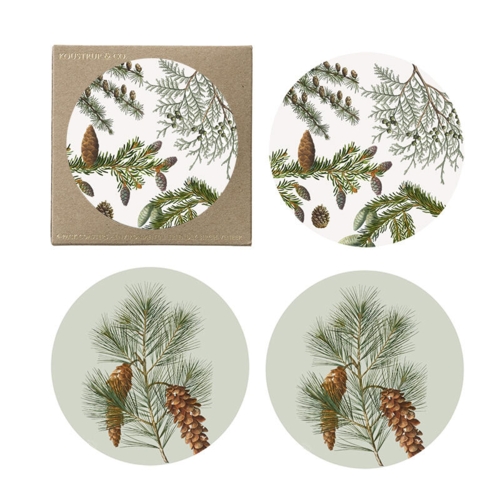 GLASBRIK - Pine trees 4-pak - UDSOLGT