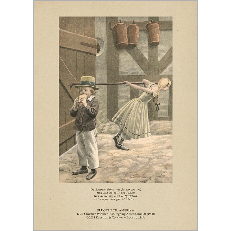 KUNSTDRUCK A4 - Die Flucht nach Amerika 1