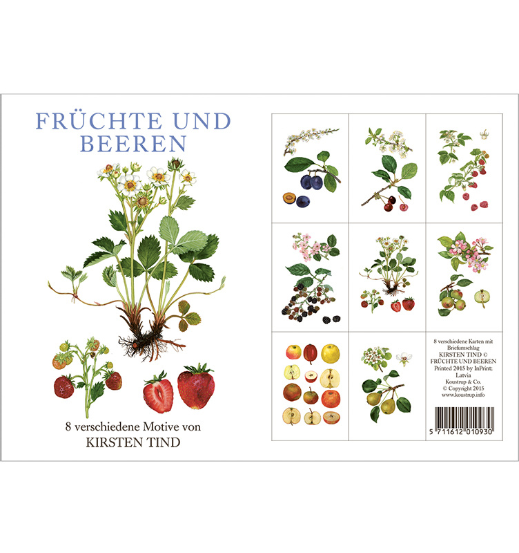 FRUTTI E BACCHE - 8 cartoline (tedesco)