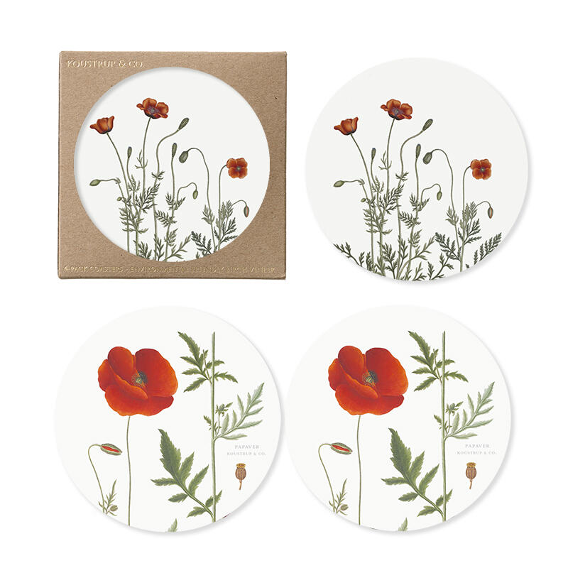 GLASBRIK - Klatschmohn 4er-Set