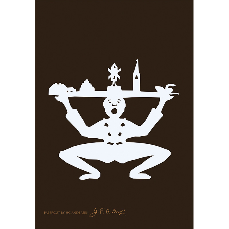 Gipsmager med bakke, mølle, kirketårn A5