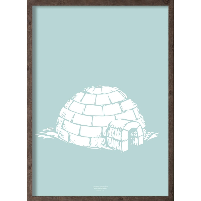 Iglo (arctic ice blue) - TIRAGE D'ART - CHOISIS LA TAILLE