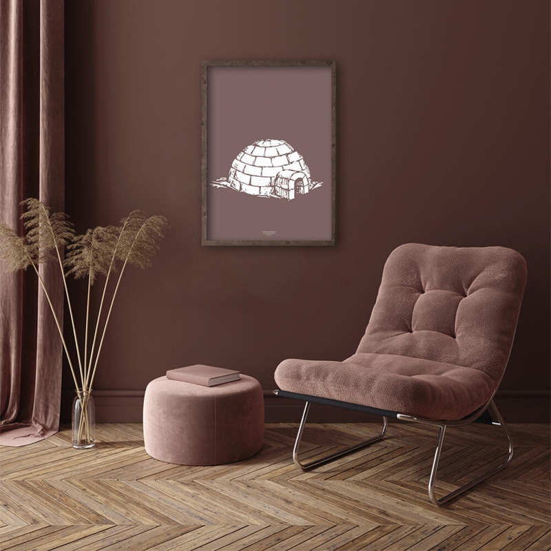 Iglo (arctic purple) - KUNSTDRUCK - GRÖSSE WÄHLEN