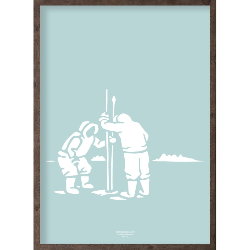 Inuit-Fänger (arctic ice blue) - KUNSTDRUCK - WÄHLE DEINE GRÖSSE