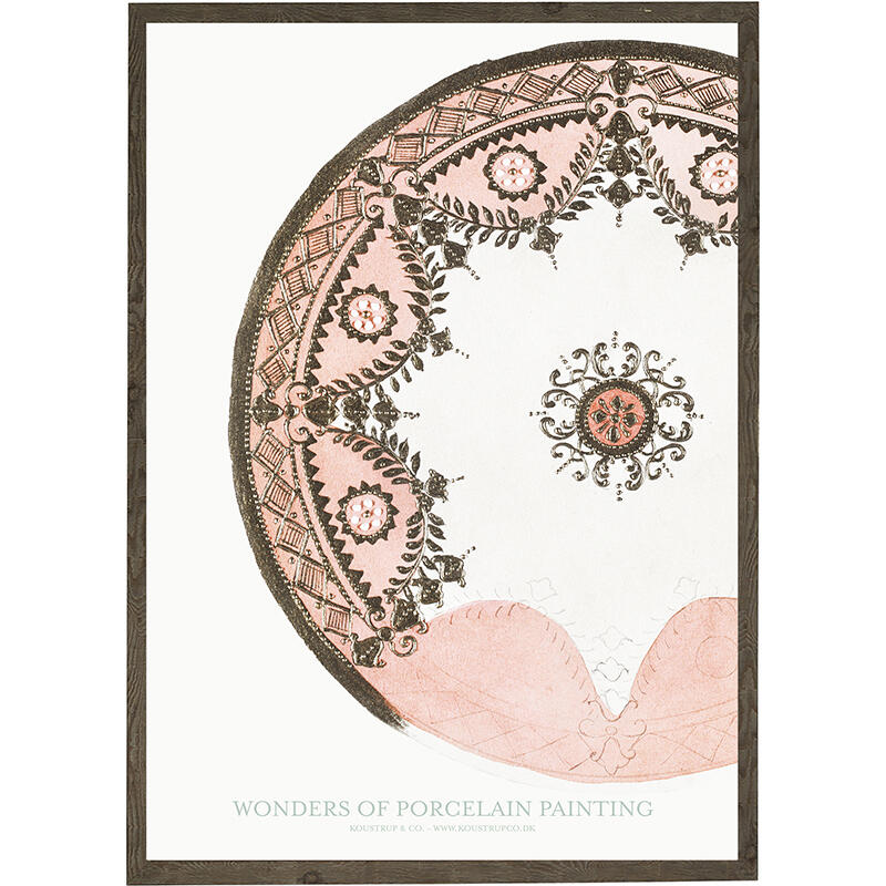 Peinture sur porcelaine rose - TIRAGE D'ART - CHOISIS TA TAILLE