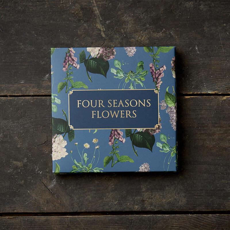 FOUR SEASONS FLOWERS - Confezione quadrata di biglietti