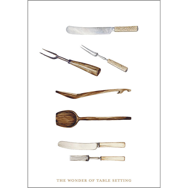 Cutlery - A5 single greeting card