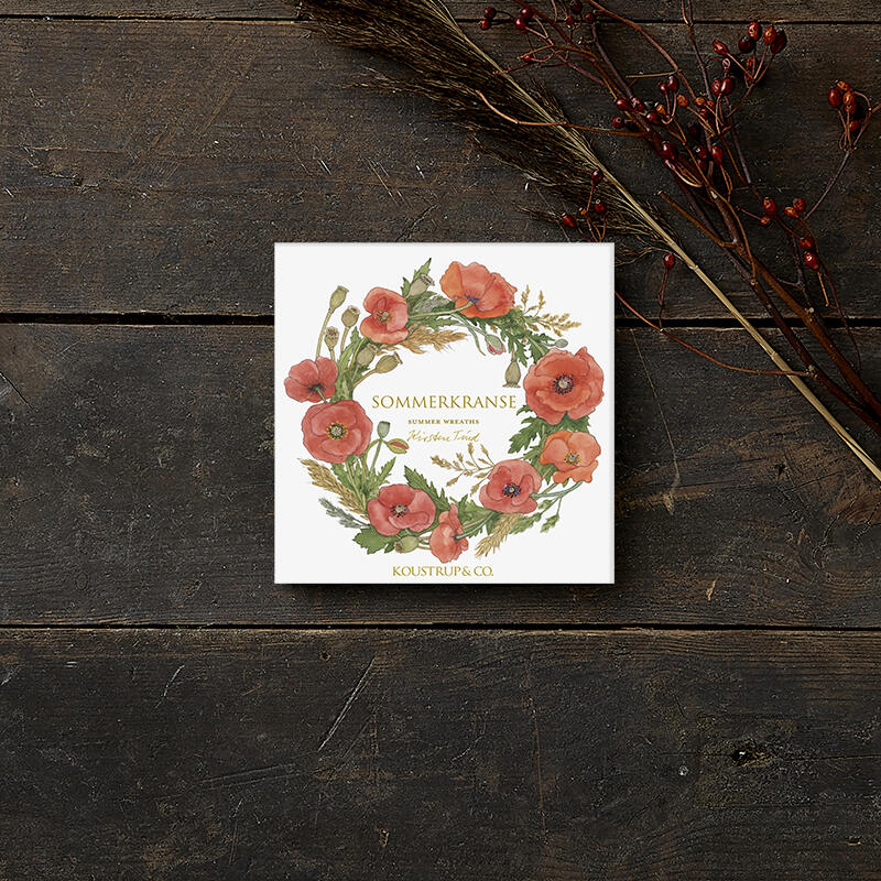 SUMMER WREATHS - Square card set