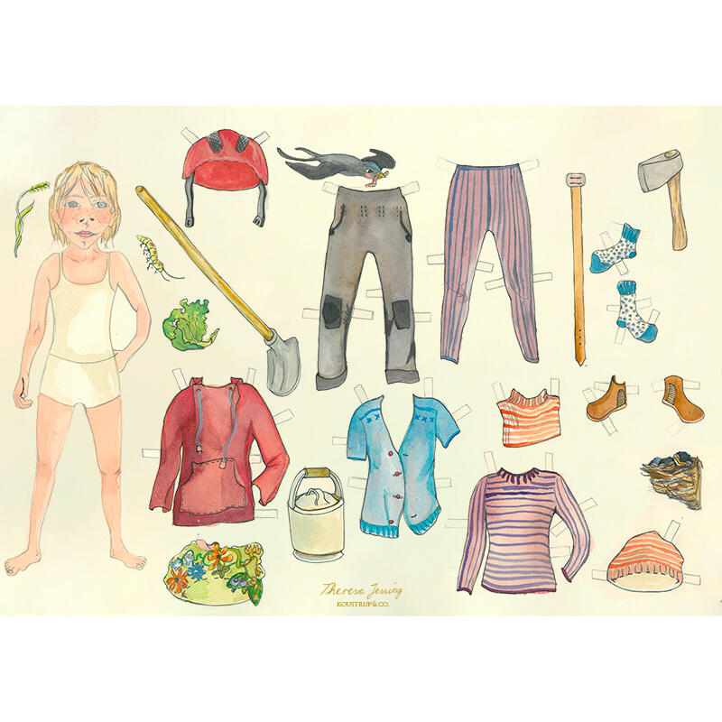 Påklædningsdukke pige