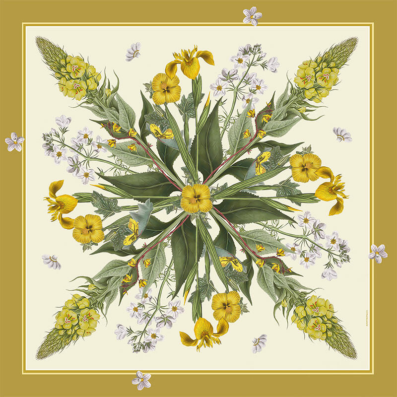 FOULARD DI SETA - Yellow FD - 90 cm