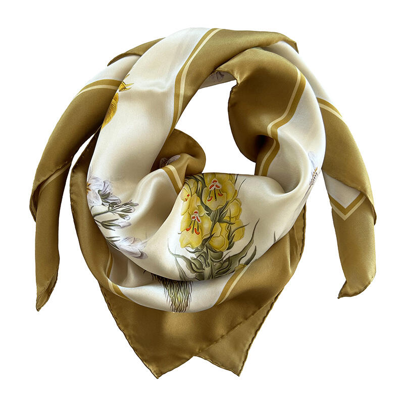 FOULARD DI SETA - Yellow FD - 90 cm