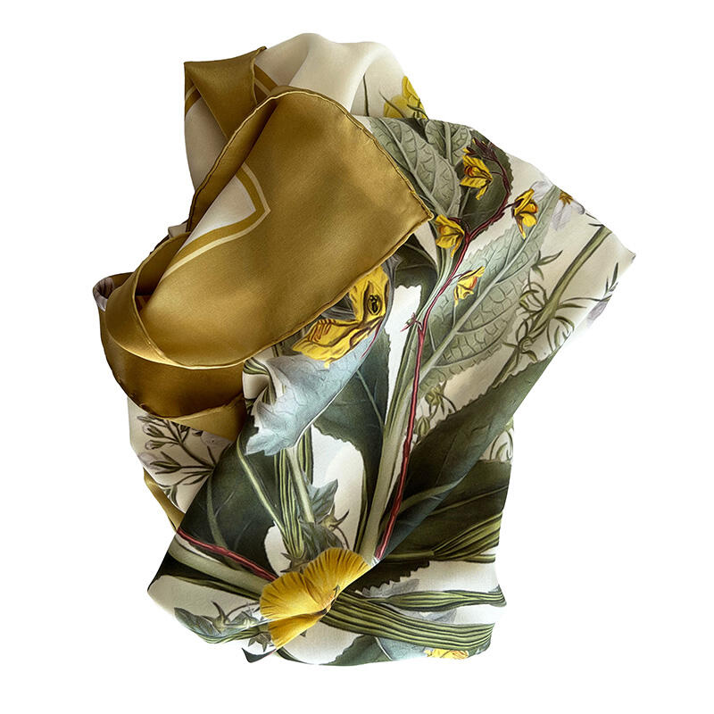 FOULARD DI SETA - Yellow FD - 90 cm