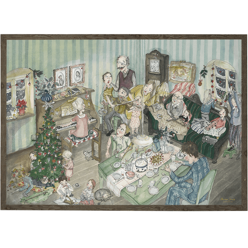 Family Christmas - KUNSTPRINT - VÆLG STØRRELSE