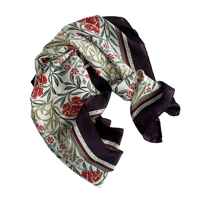 SILK SCARF - Morris Oxford red - 90 cm