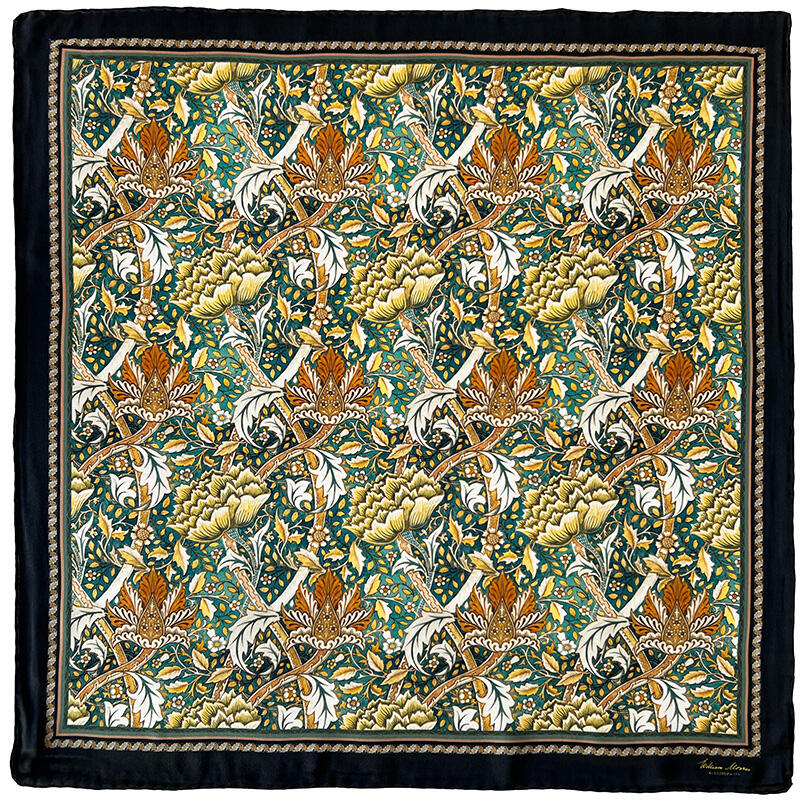 FOULARD IN SETA - Morris Windrush green - 90 cm