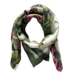 FOULARD EN SOIE - Rose Flower Garden JL - Rose/vert 50 cm