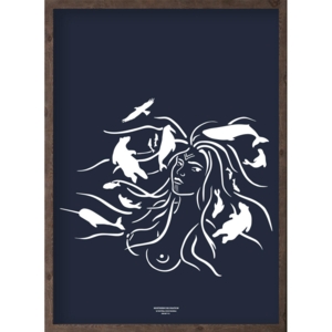 Havets moder (arctic dark blue) - KUNSTPRINT - VÆLG STØRRELSE