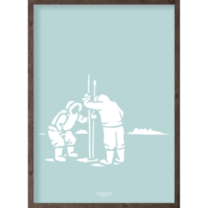 Inuit-Fänger (arctic ice blue) - KUNSTDRUCK - WÄHLE DEINE GRÖSSE